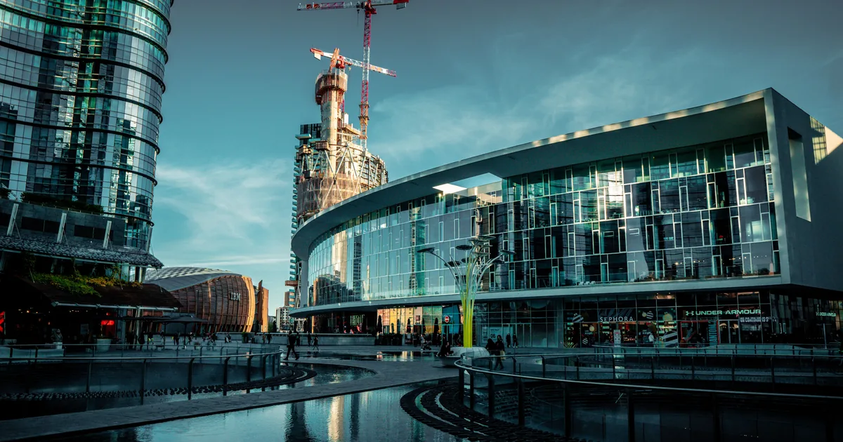 Office buildings in the business district of Milan