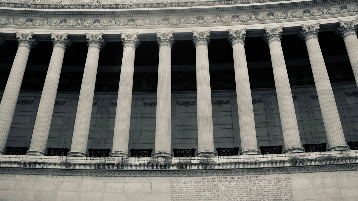 An Italian government building exterior