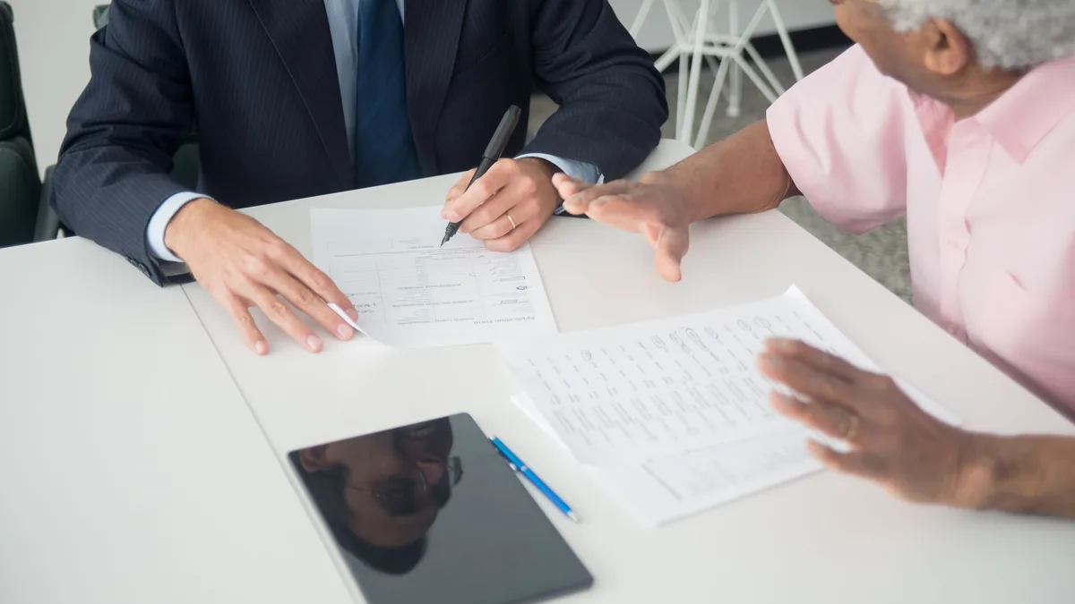 An adviser and a client going through subsidiary incorporation documents